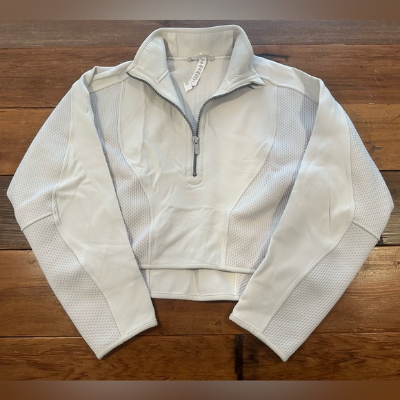 Lululemon Mixed Fabric Half-Zip Pullover Bone Size S - Picture 2 of 5